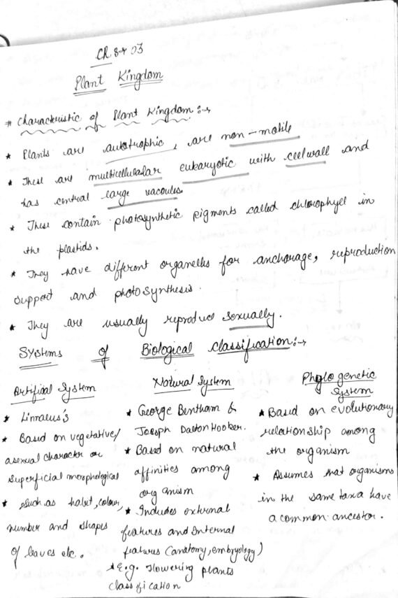 Chapter-3: Plant Kingdom class 12 Biology notes for cbse board and NEET