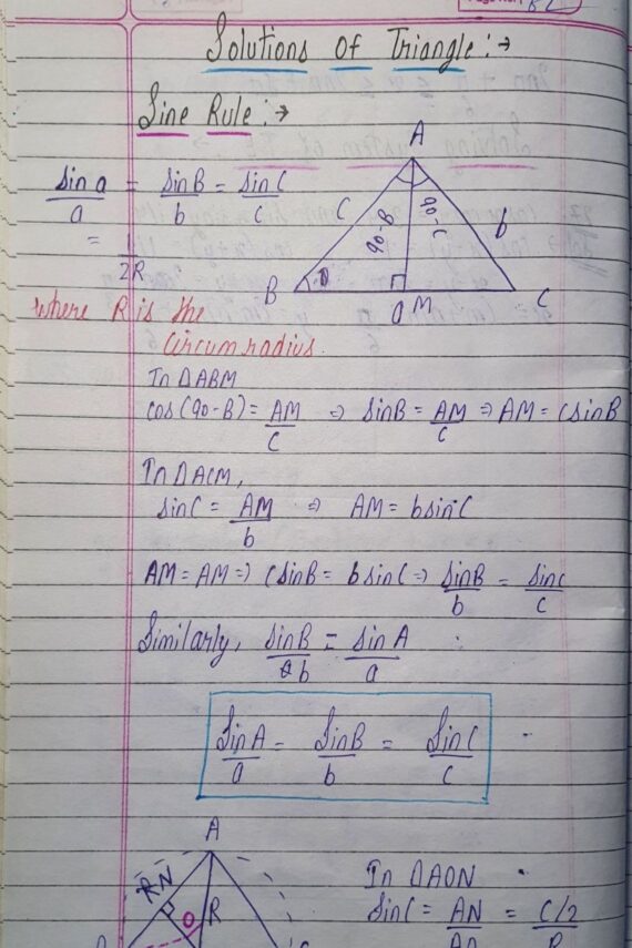 Solutions of Triangle
