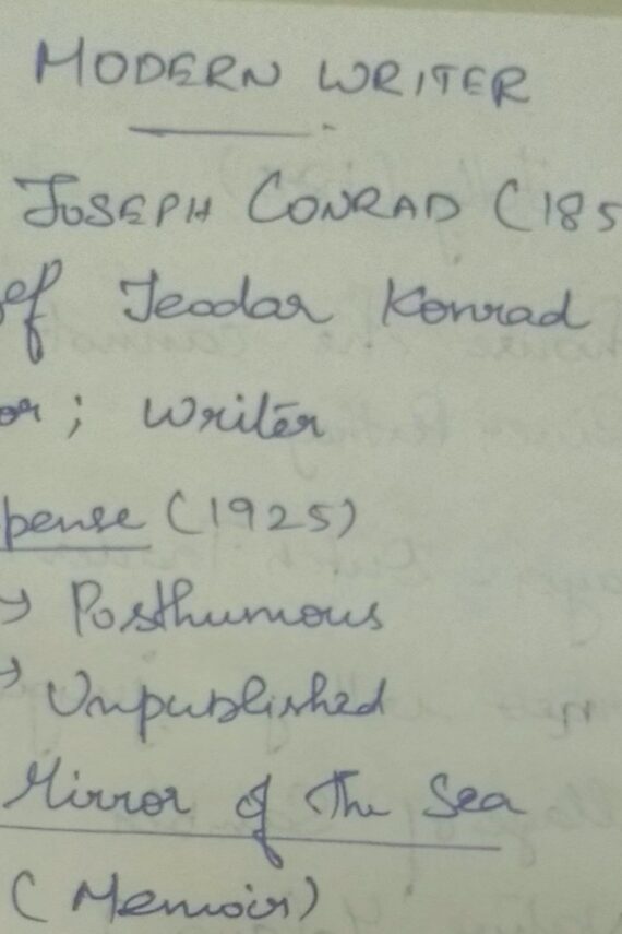 English Literature Joseph Conrad for Competitive Exams