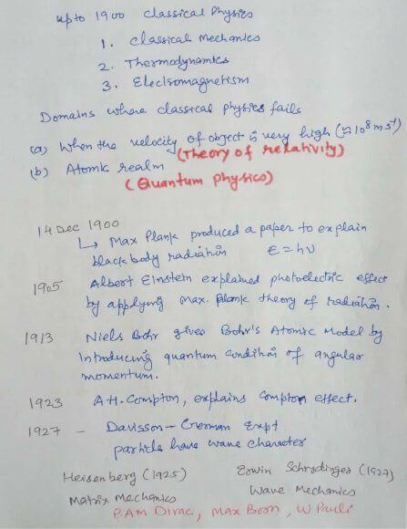 QUANTUM PHYSICS II GATE/CSIR-NET/B-tech 1st year handwritten notes