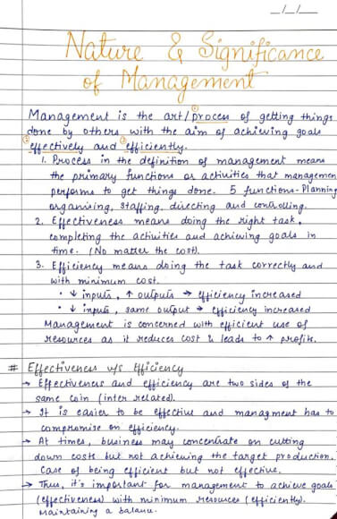 Ch 1-Nature and Significance of Management, Class 12 Business Studies