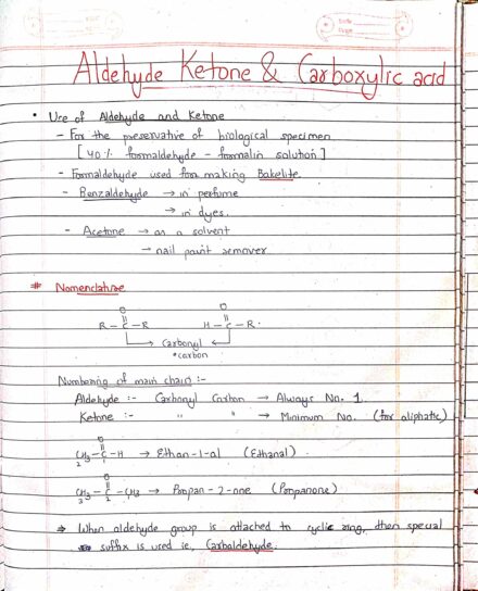 Aldehyde Ketone and carboxylic acid introduction