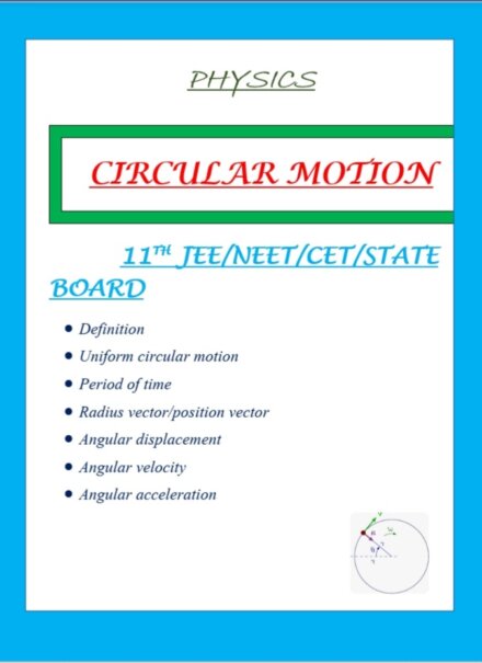 Circular motion Notes PDF | Class 11 Circular motion Handwritten Notes PDF Download