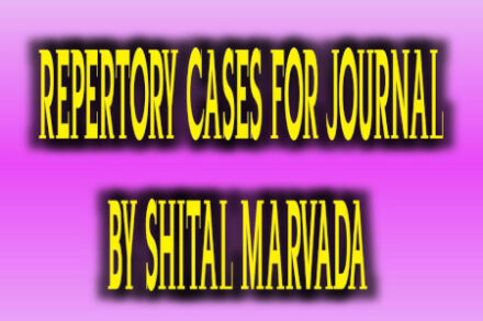 REPERTORY JOURNAL CASES BY SHITAL MARVADA HANDWRITTEN NOTES