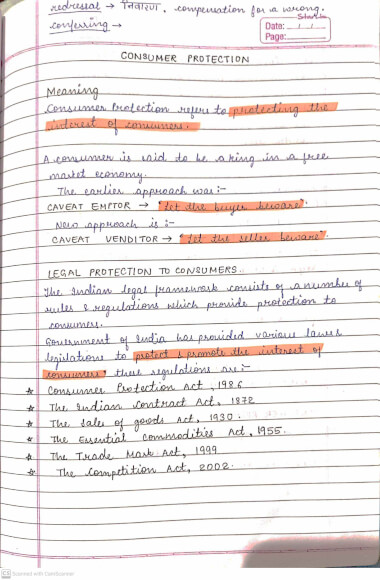 Class 12 Business Studies Chapter 12 Handwritten Notes PDF by Prachi Shankar