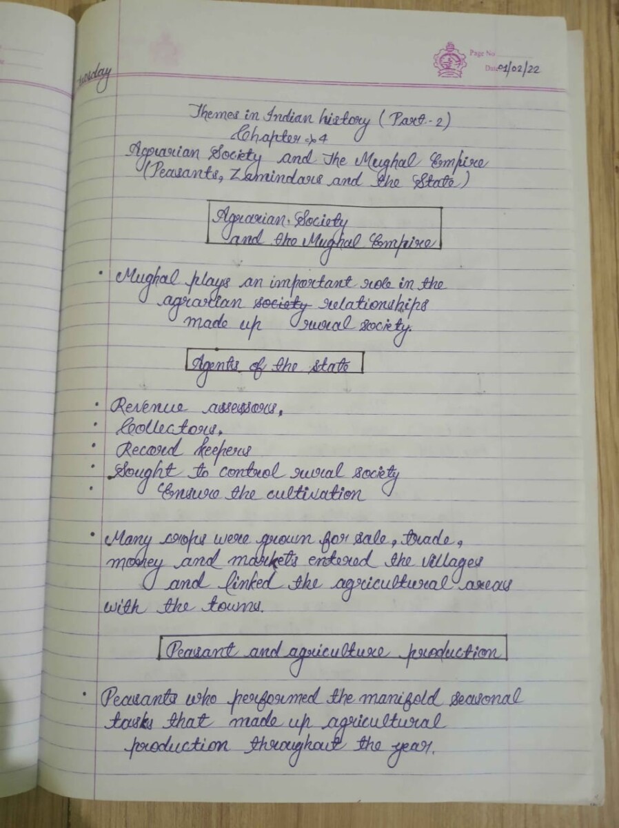 Themes In Indian History ( Part – 2) ( NCERT / CBSE)handwritten Notes ...