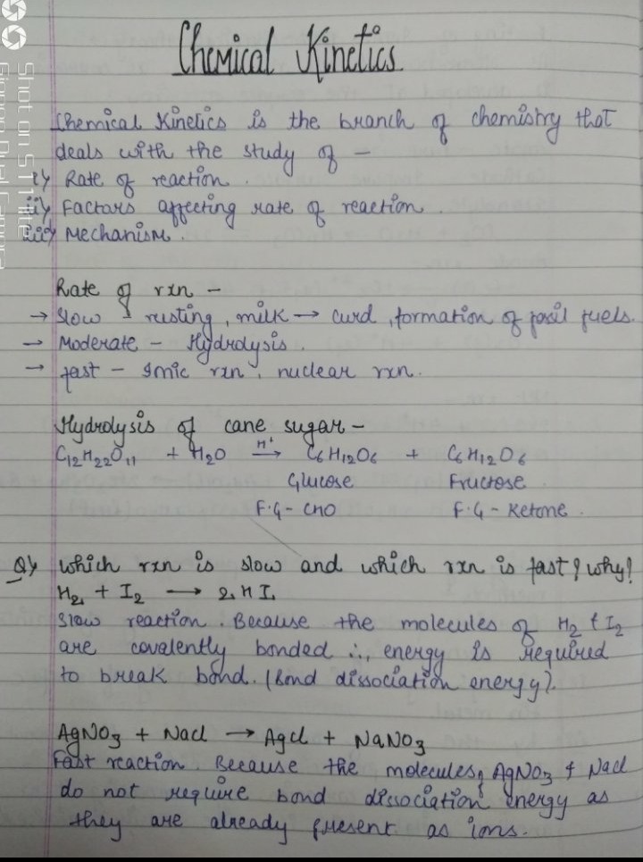 Class 12 Chemistry Ch – 4 Chemical Kinetics Notes PDF – Shop ...