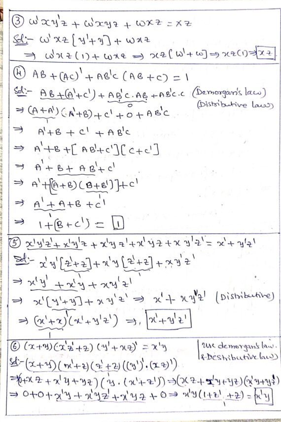 Minimization of Boolean functions using Boolean Algebra
