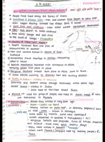 6th class history NCERT notes PDF
