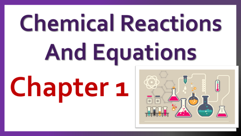 Chemical Reaction Equations Class 10th Chapter 1 Notes Shop Handwritten Notes Shn 3201