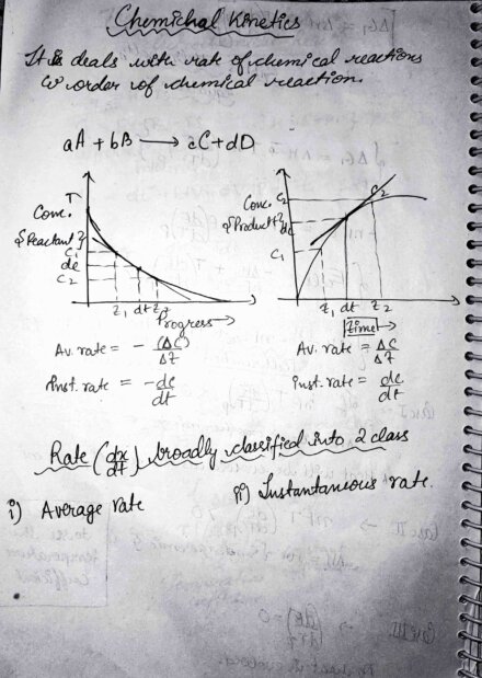 Chemical Kinetics Class 12th JEE/NEET Handwritten notes and solved questions