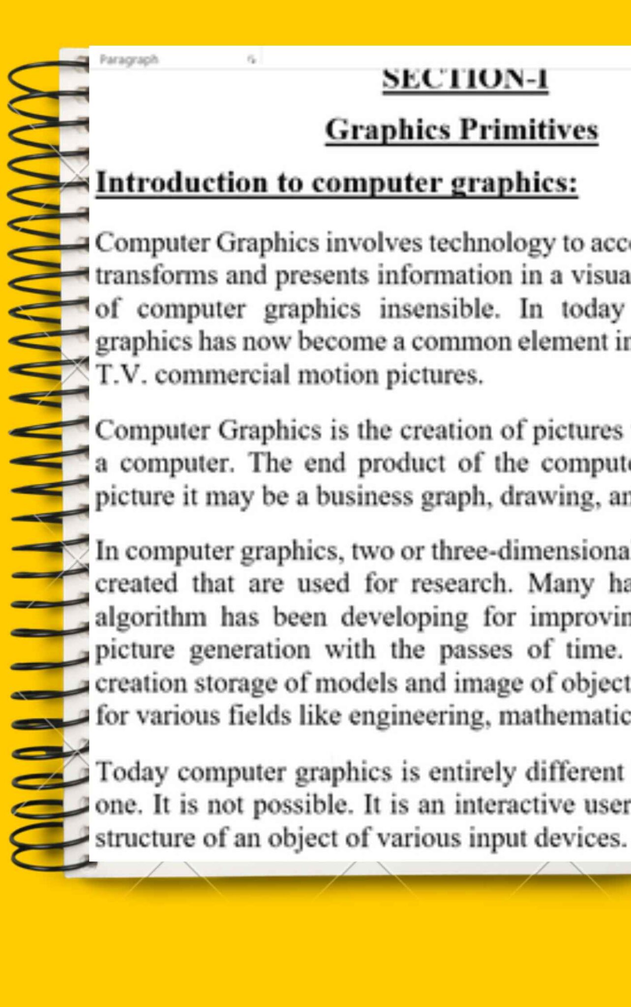 Maharshi Dayanand University | BCA 5th Semester Computer Graphics Notes ...