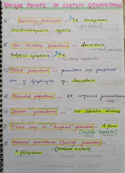 Chronic inflammation pathology handwritten notes pdf