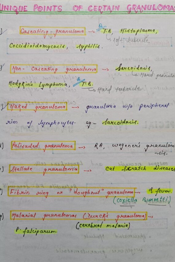 Chronic inflammation pathology handwritten notes pdf