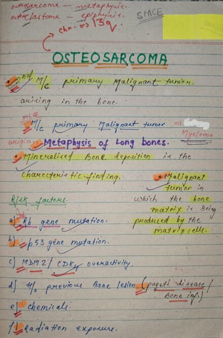 Bone disease pathology Handwritten Notes PDF Download