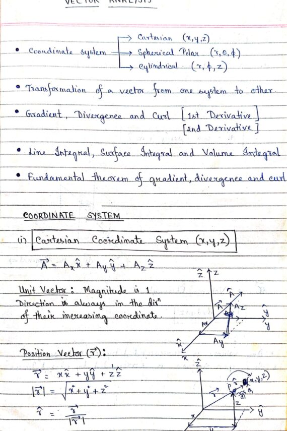 Vector Analysis BSc Physics notes PDF Download