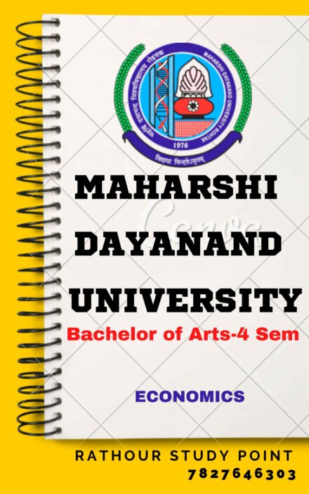 Maharshi Dayanand University | Economics notes for BA 4th Sem in English - Complete Printable Notes