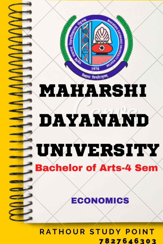 Maharshi Dayanand University | Economics notes for BA 4th Sem in English - Complete Printable Notes