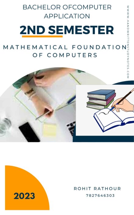 Maharshi Dayanand University | BCA 2nd Semester Mathematical Foundation of Computers Notes in English - Complete Printable Notes