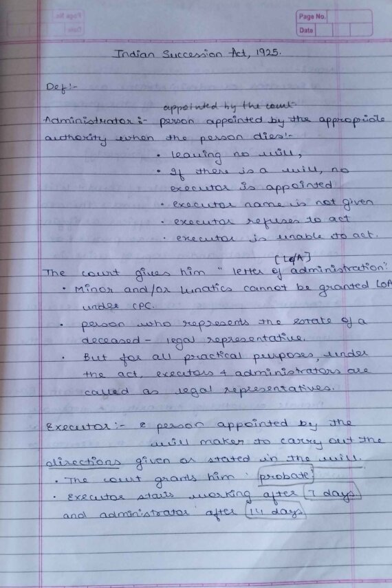 Family Law 1 Sem 6 BLS LLB Complete Handwritten Notes
