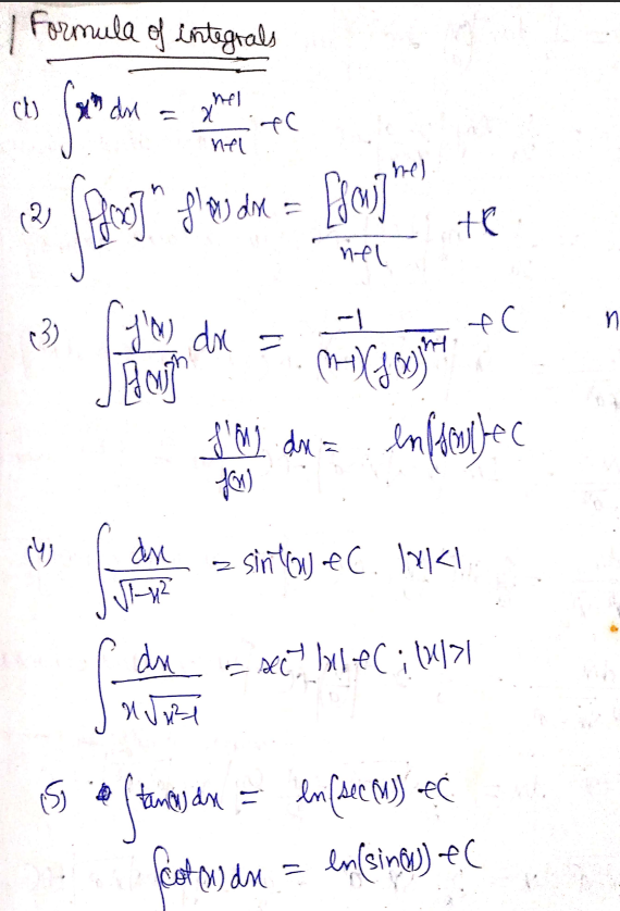 Integration Handwritten Notes PDF