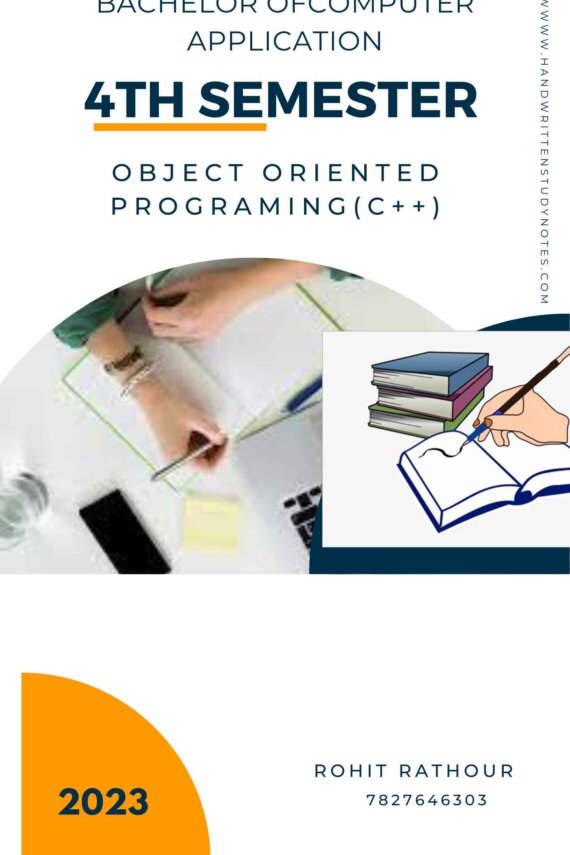 Maharshi Dayanand University | BCA 4th Semester Object Oriented Programing Notes in English - Complete Printable Notes