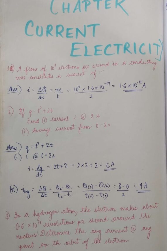 Current Electricity NEET JEE Best Notes with PYQ (UNMEED 1.0) PW