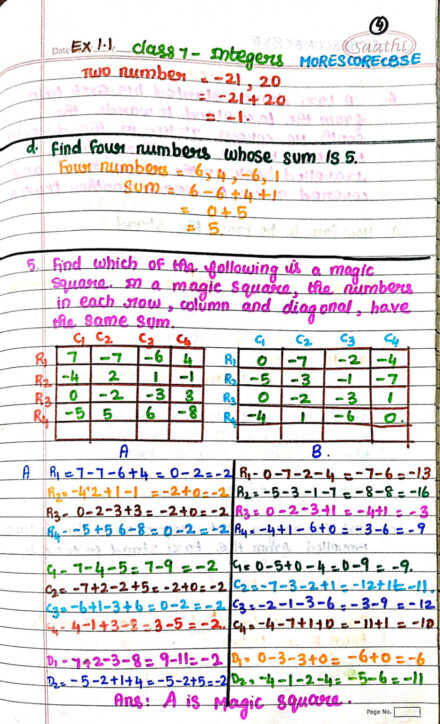 Complete Class 7 Maths Full PDF Notes Download