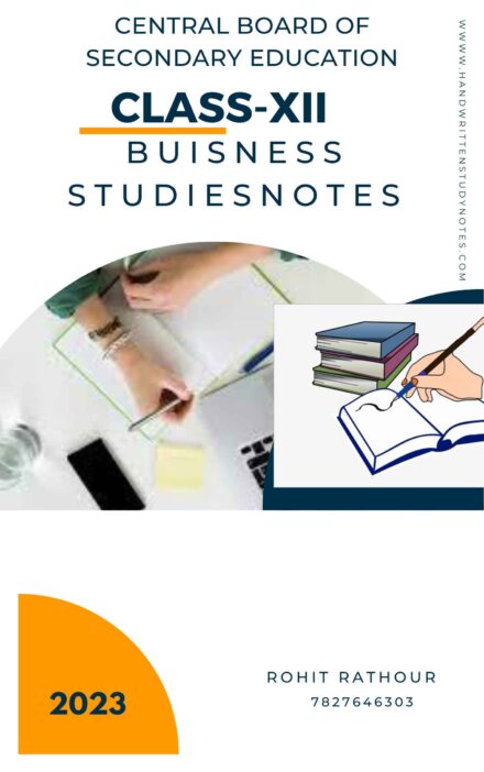 CBSE Class-12th Buisness Studies Notes