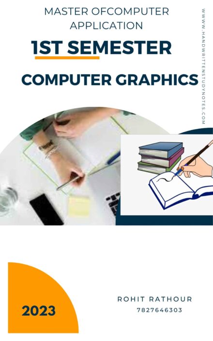 Maharshi Dayanand University | MCA 1st Semester Computer Graphics Notes in English - Complete Printable Notes