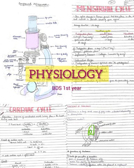 Complete Physiology handwritten notes - NEET, BDS, MBBS