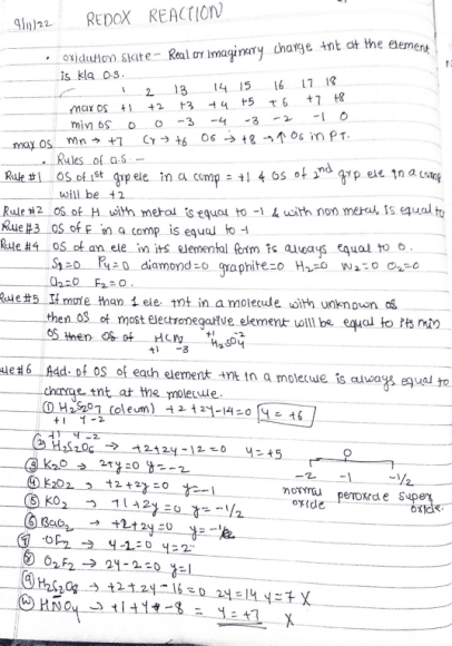 Redox Reaction Notes PDF - Physical chemistry