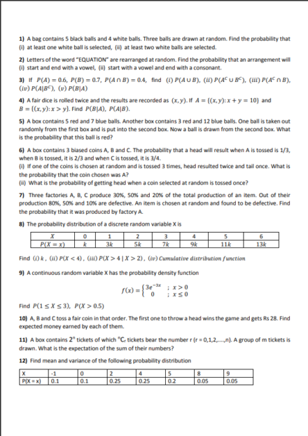 Probability Sample questions and solutions.