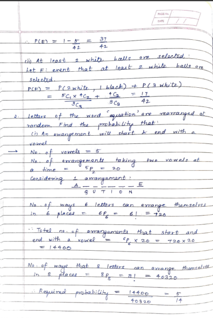 Probability Sample questions and solutions.